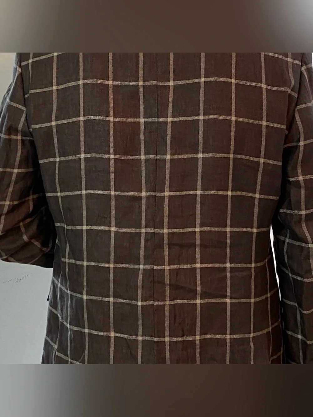 🪶 TALLIA Checked Gray Windowpane Men's Blazer 🪶